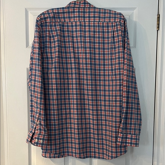 L.L. Bean Men's Plaid Shirt in Blue and Pink - Picture 3 of 3